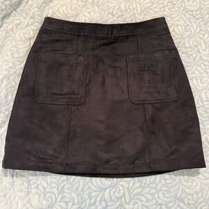 Old Navy Suede Black Mini Skirt